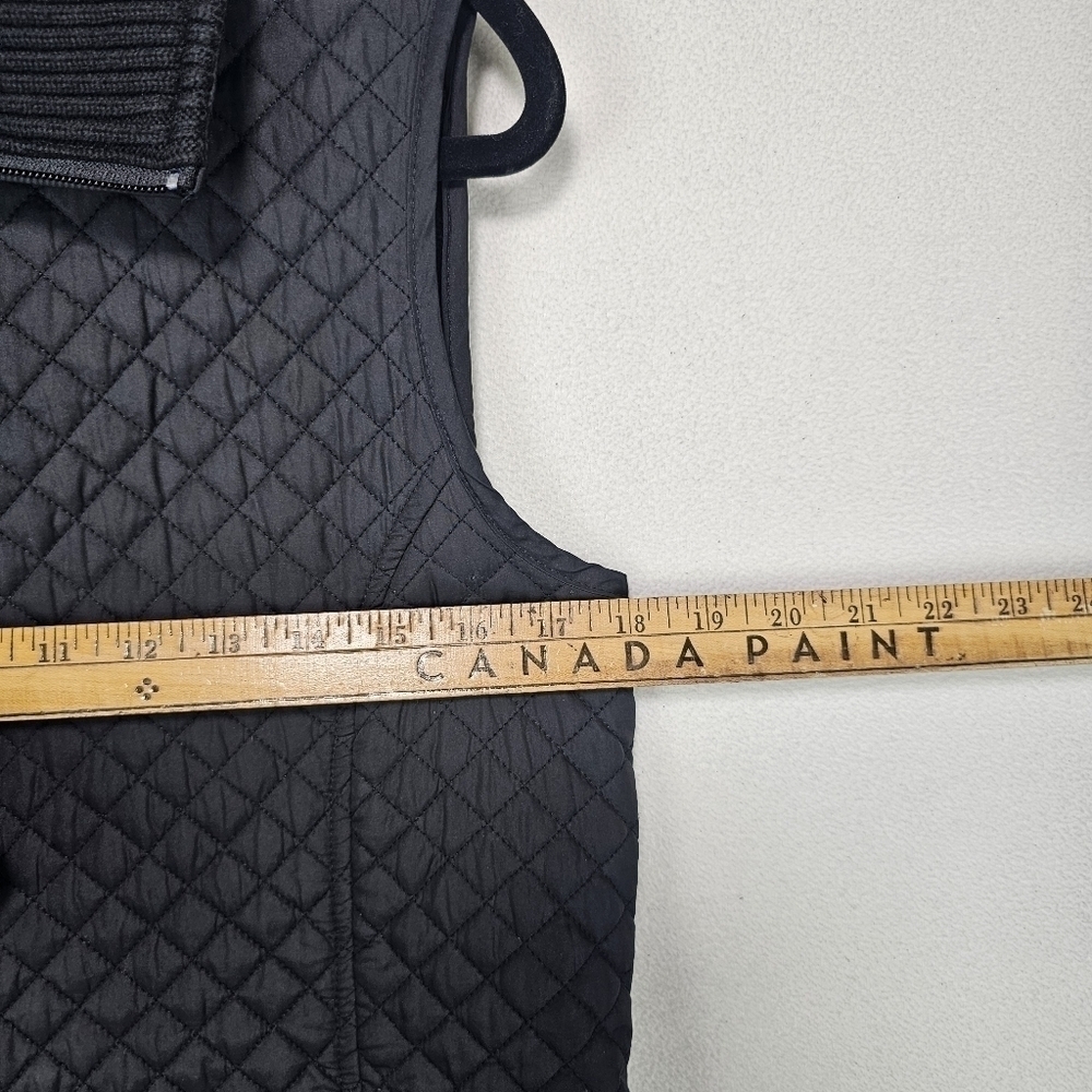 Spanner Quilted and Rib Knit Vest Black Size Medium - Picture 3 of 10
